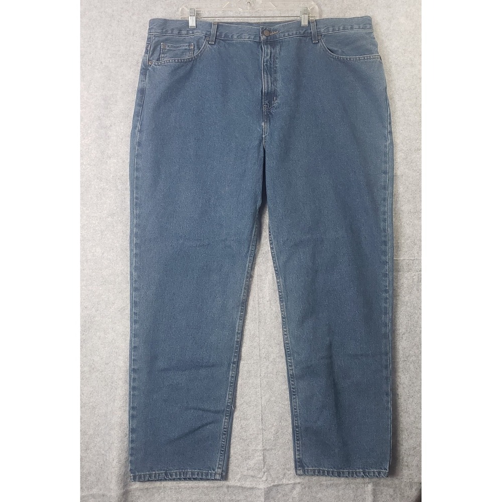 Faded Glory 44x30  Blue  Stonewash Regular Fit Straight Denim Jeans, Cotton.
